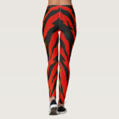 Dierafdrukken van vuurtijgerstapen leggings (Achterkant)
