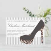 DIERAFDRUKPOMPS | BACHELORETTE PARTIJINVITEERT KAART (Staand voorkant)