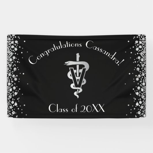 Dierarts Afstudeerproject Zwart Zilver Spandoek (Horizontaal)