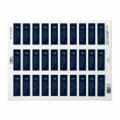 Dierarts Afstuderen Marineblauw Zilver Etiket (Full Sheet)