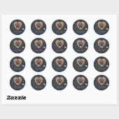 Dierarts Paws Heart Huisdierziekenhuis Ronde Sticker (Vel)