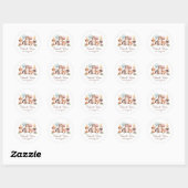 dierbare bosdieren bedankt babyshower cute ronde sticker (Vel)