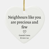 dierbare buur keramisch ornament (Achterkant)