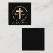 Dierbare persoon achter mij: Gebed moet op mijn sc Vierkante Visitekaartje (Voorkant / Achterkant)