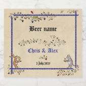 Dierbeenkrubberen etiket voor de medievlek (Enkel label)