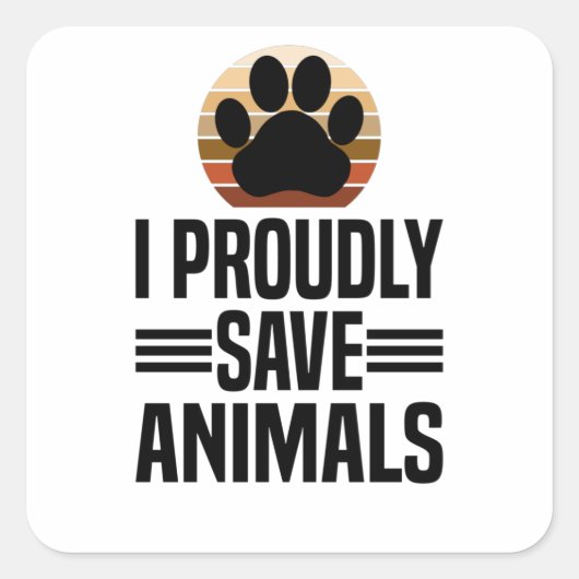 Dierbeschermers Hondenliefhebber Dog Contacten Vierkante Sticker (Voorkant)