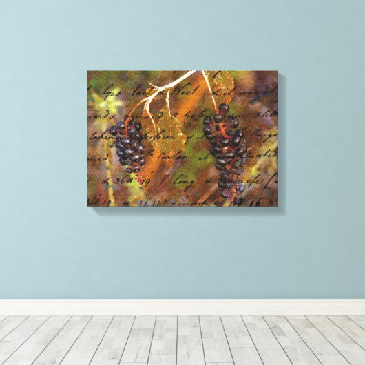 Dierbessen Canvas Afdruk (Insitu (Houten vloer))