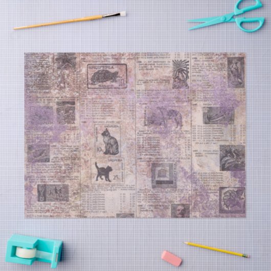 diercatalogus met lavender-ontkoppeling tissuepapier (Craft)