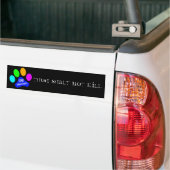 Diercruelheid bumpersticker Gij Zult Niet Doden (Op Truck)