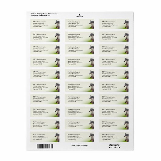 Dierdierenarts boerderij etiket (Full Sheet)