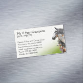 Dierdiergeneeskundige praktijk visitekaartje magneet (Voorbeeld)