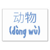 Dieren (动物 / dòng wù) - Chinese Flash Kaarten (Achterkant)