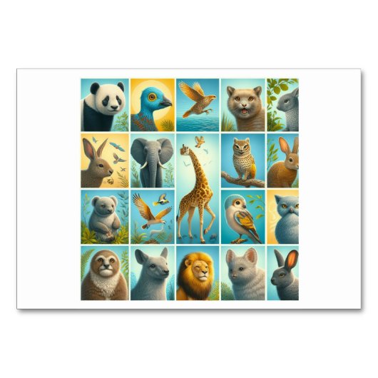 Dieren (동물) - Koreaanse Flash-Kaarten Kaart (Voorkant)