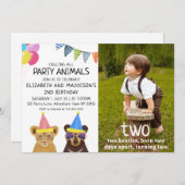 Dieren 2e verjaardag kaart (Voorkant / Achterkant)