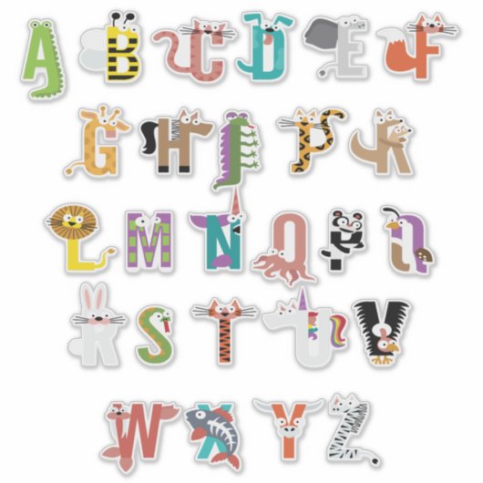 DIEREN A-Z STICKER (Voorkant)