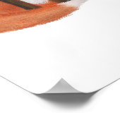 Dieren ABC F is voor vos afdruk Poster (Hoek)
