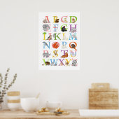 Dieren ABC-kinderkamerposter Poster (Keuken)