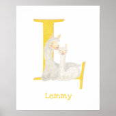 Dieren ABC L is voor lama print (Voorkant)