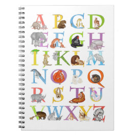Dieren ABC notitieboek (blauwe versie)