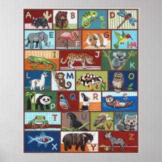 Dieren ABC Poster
