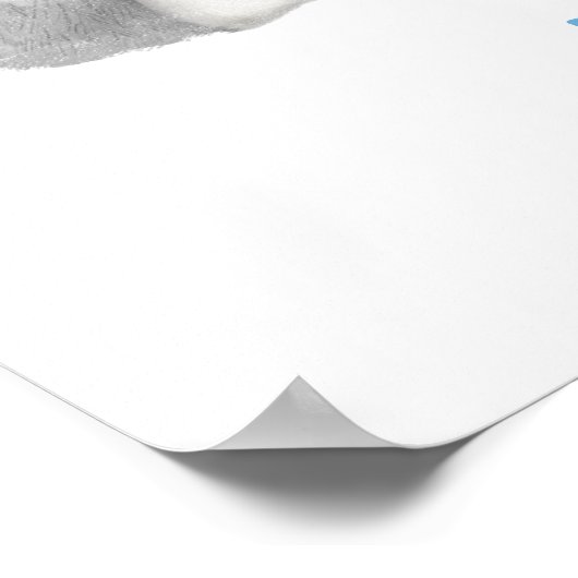 Dieren ABC W is voor wolf afdruk Poster (Hoek)