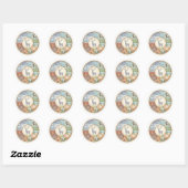 Dieren afbeelding ronde coaster sticker (Vel)