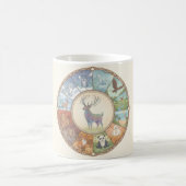 Dieren afbeelding ronde coaster sticker koffiemok (Center)