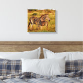 Dieren Afrika zebra Canvas Afdruk (Insitu (Slaapkamer))