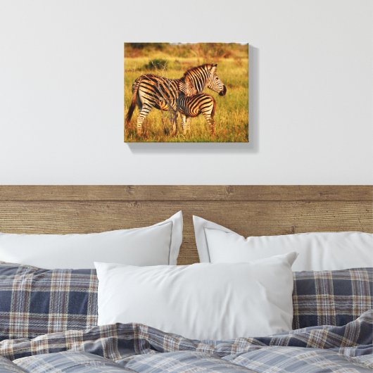 Dieren Afrika zebra Canvas Afdruk (Insitu (Slaapkamer))