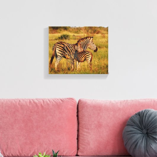 Dieren Afrika zebra Canvas Afdruk (Insitu (Woonkamer))