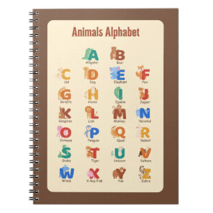 Dieren Alphabet School Onderwijs Leren Notitieboek