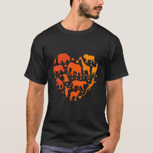 Dieren als hart t-shirt