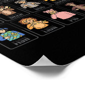 Dieren ASL Handgebaar Dieren Doof Gehoorverlies Poster (Hoek)