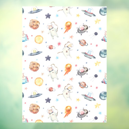 Dieren Astronaut Raamsticker (Vel 3)