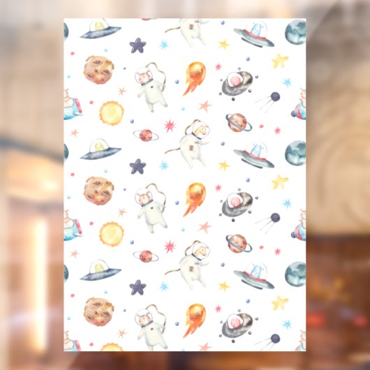 Dieren Astronaut Raamsticker (Vel 2)