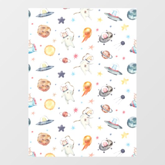 Dieren Astronaut Raamsticker (Vel)