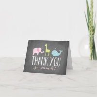Dieren | Baby Shower Bedankkaart
