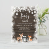 Dieren Baby shower Het is een koude douche Kaart (Staand voorkant)