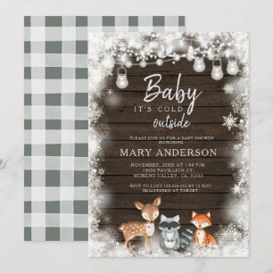 Dieren Baby shower Het is een koude douche Kaart