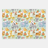 Dieren Baby Shower Inpakpapier Vel (Voorkant 3)