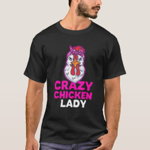 Dieren Bandana Gekke Kip Dames Boerderij Liefhebbe T-shirt