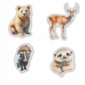 Dieren Beer Herten Stinkdier En Luiaard Sticker (Voorkant)