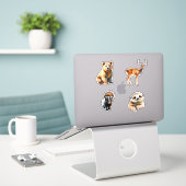 Dieren Beer Herten Stinkdier En Luiaard Sticker (Laptop op bureau)