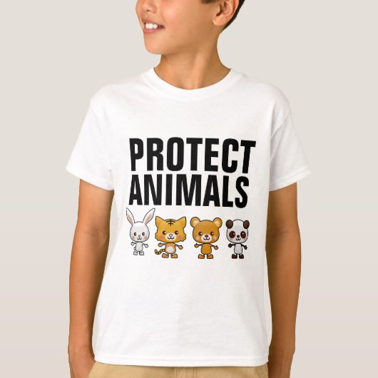 DIEREN BESCHERMEN T-Shirts Tees (Voorkant)