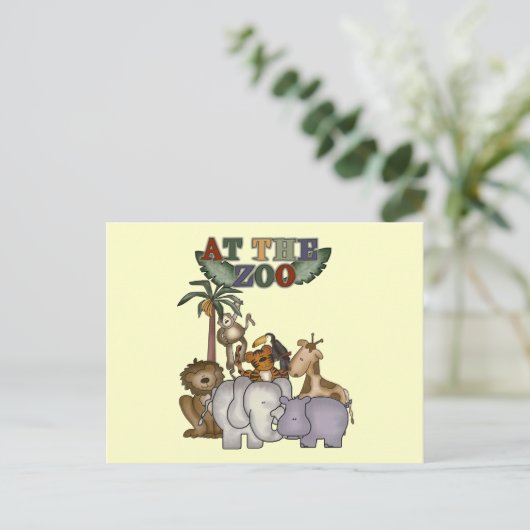 Dieren bij de de T-shirts en Giften van de Briefkaart (Staand voorkant)