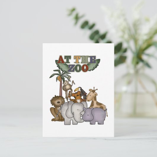 Dieren bij de de T-shirts en Giften van de Briefkaart (Staand voorkant)