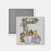 Dieren bij de de T-shirts en Giften van de Dierent Magneet (Voorkant / Achterkant)