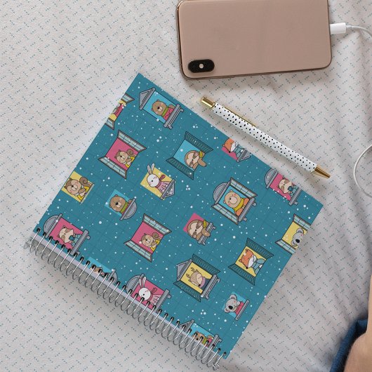 Dieren bij het raam notitieboek