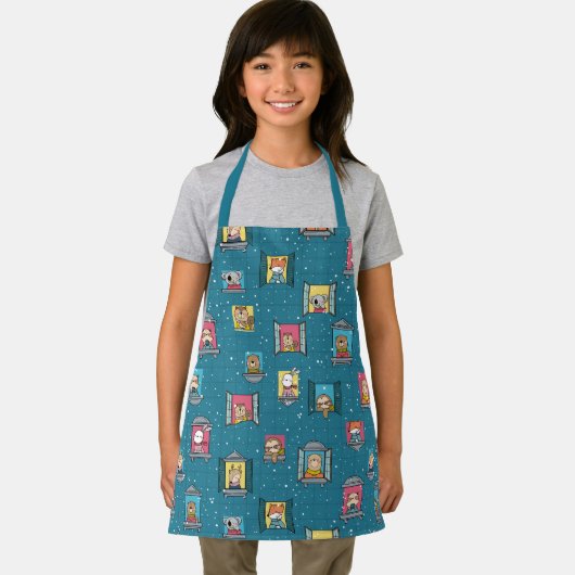 Dieren bij het raam schort (Insitu)