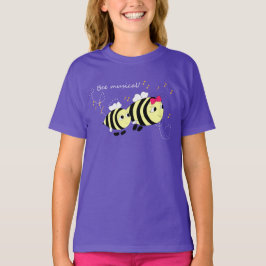 Dieren, Bij Muzikale Paarse Kinder T-Shirt